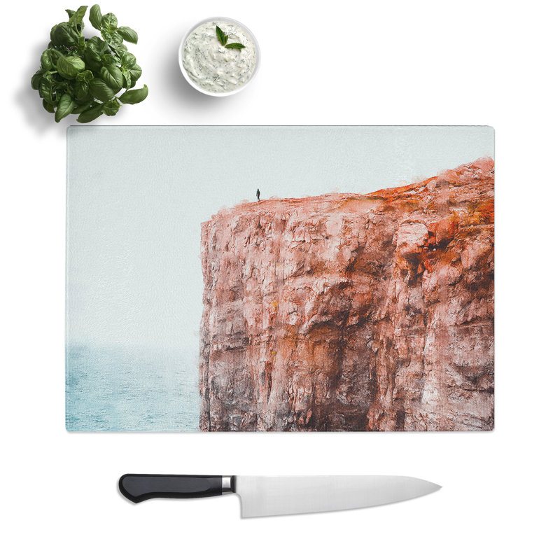 The Top of the Cliff Chopping Board, 0.4cm H x 28.5cm W x 39cm L
