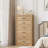 Arihana 53''H Vintage 6-Drawer Tall Dresser - Rustic Engineered Wood Chest with Fluted Detailing & Metal Handles, Space-Saving Vertical Design, Anti-Tip Kit Included, Multi-Functional Storage for Bedroom/Entryway