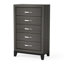 Mobilier de chambre à coucher de style contemporain à deux tons avec pieds en bois et barre de nickel de style contemporain-811645911
