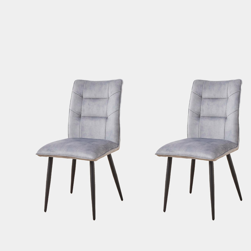 Ensemble de chaises de salle à manger 2 pièces Modern, Gris
