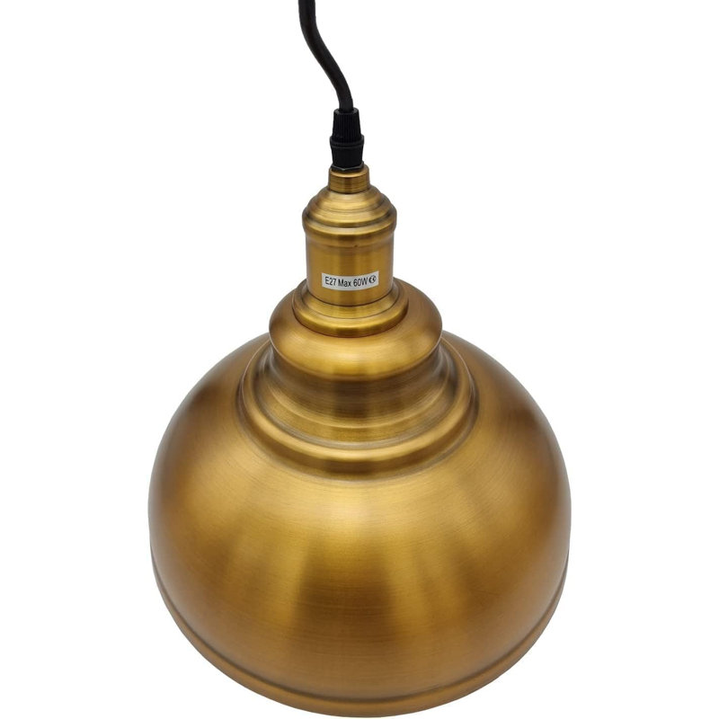 1 - Light Dome Pendant, Yellow Brass