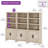 74" Tall Bookshelf With Door, Farmhouse Bookcase With Adjustable Shelf And Storage Cabinet, Library Wooden Bookshelf For Living Room, Office, Beige, Set Of 3-2043571402-2043571412