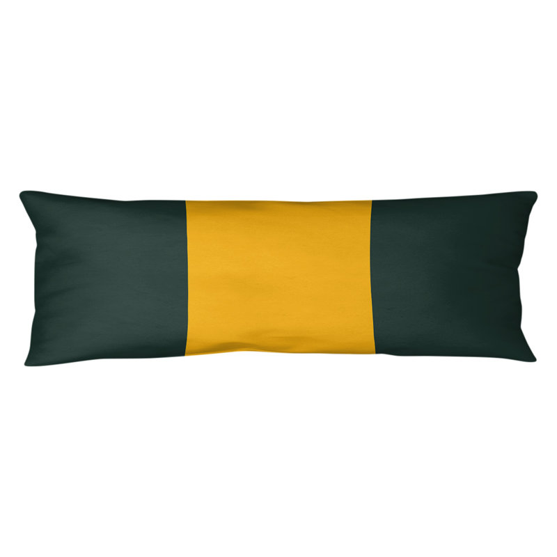 Oreiller de corps en polyester / polyester Arizona Football Stripes, Vert et jaune, NFL