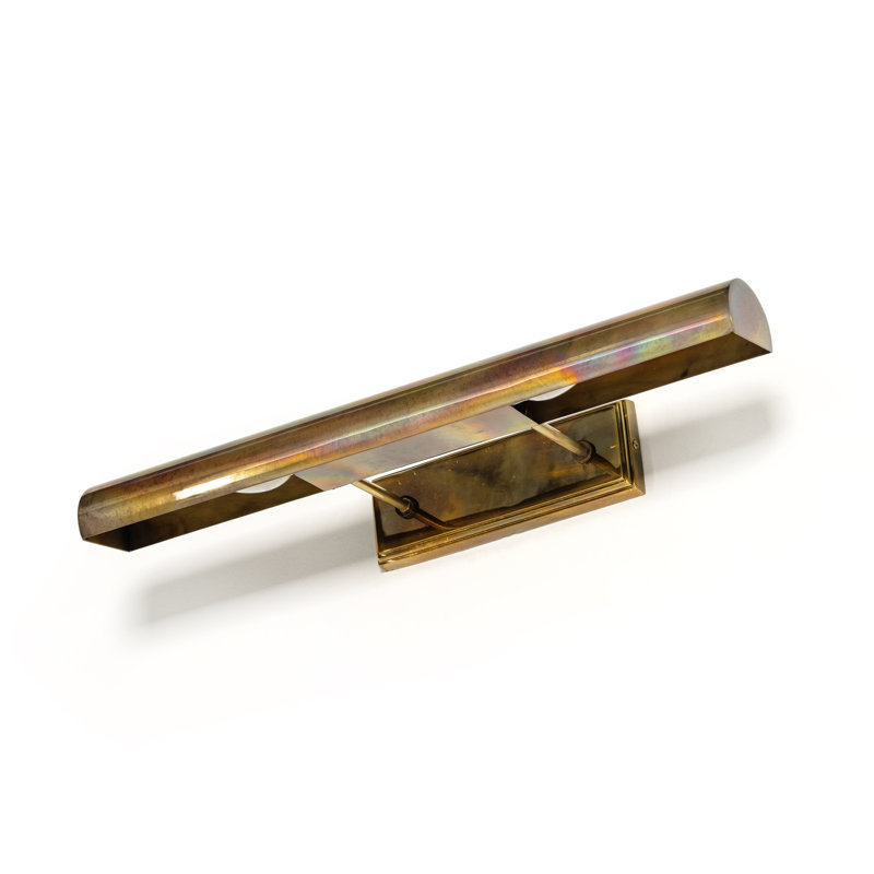 Clement Wall Mounted Picture Light, Burnt Brass, 3.25" H x 24" W x 8" D