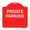 Enseigne Signmission Designer Series - Stationnement privé | Panneau architectural rouge et blanc en aluminium de gros calibre 18 po x 18 po | Protégez votre entreprise et votre commune | Fabriqué aux États-Unis