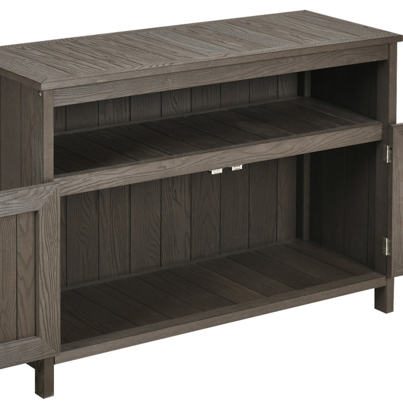 Menasseh Polyethylene Weather Resistant Outdoor Sideboard, Brown