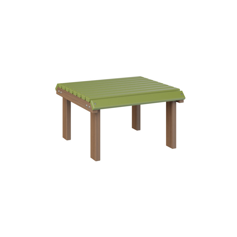 Repose-pieds fixe Berlin Gardens, Kiwi Green Top/Antique Mahogany Base
