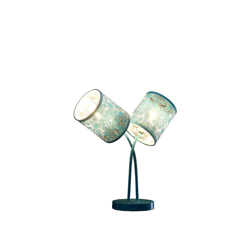 Lampe de table 17 po Deontre, Bleu