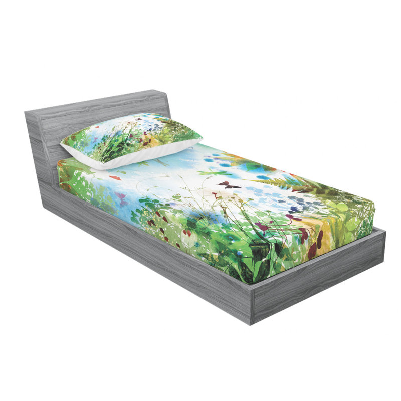 Microfiber Sheet Set, Twin Sheet Set with Fitted Sheet