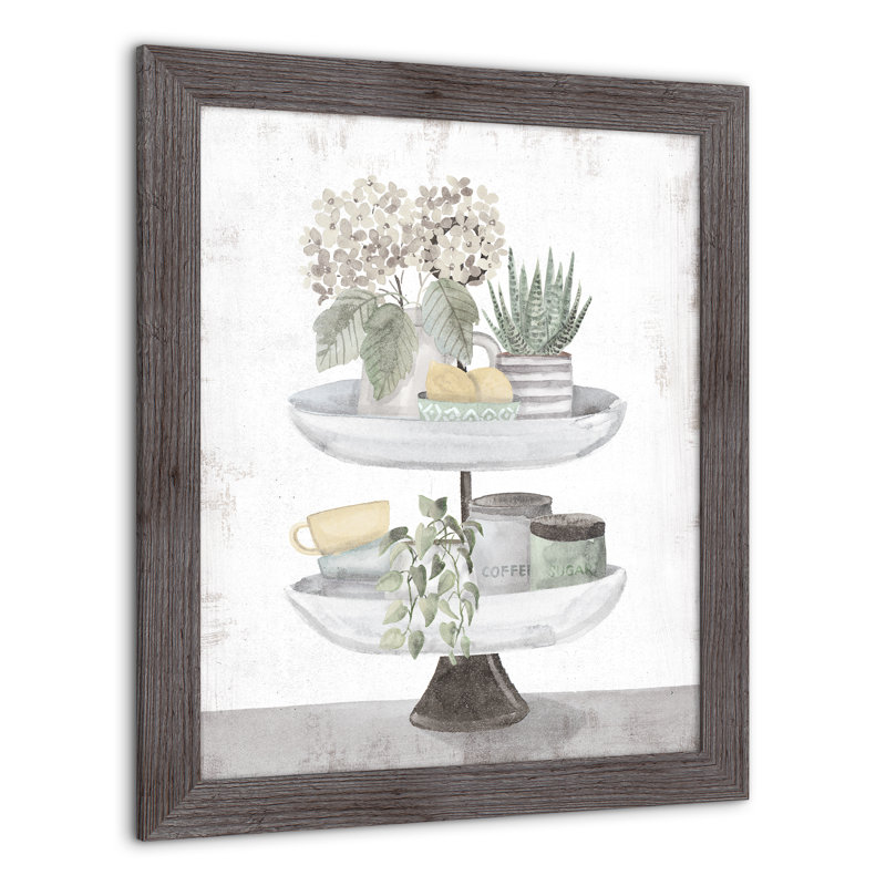 Plateau de cuisine, reproduction encadrée, H 24 po x l 20 po x P 0,75 po, gris