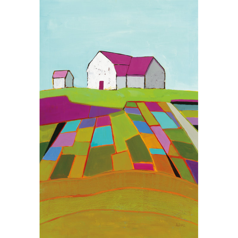 Field of Dreams by Phyllis Adams - Painting Print, 46cm H x 30cm W, Black Floater Framed