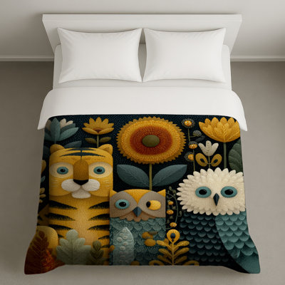 Housse de couette Tiger Owl Illustration