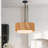 1-light Rattan Pendant Light With Diffuser