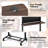 2 PCS Rolling Podium Stand 40.5''-49'' Height Adjustable Lectern Table Mobile Pulpit