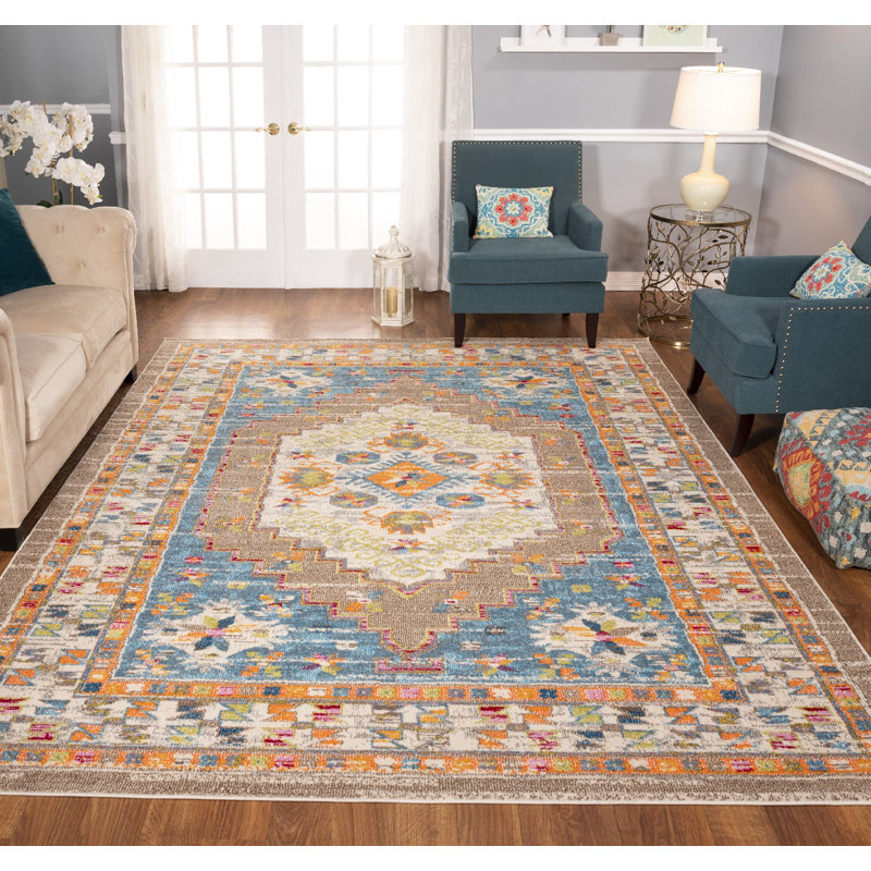Larrick Oriental Indoor Rug, Rectangle 7'10" x 10'