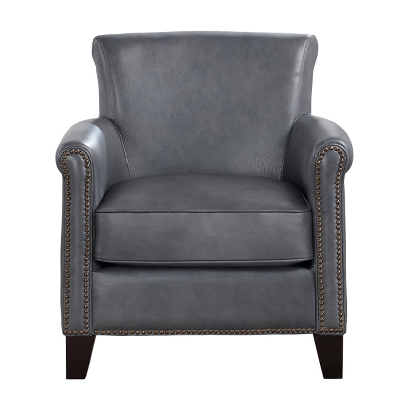 Fauteuil Gurtaran, Cuir véritable gris