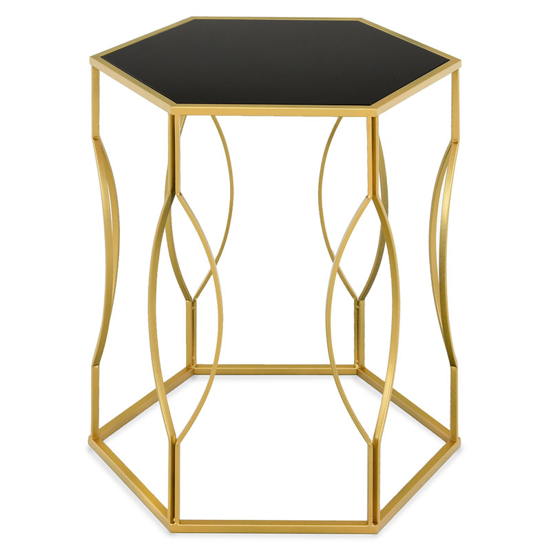 Dannicka Glass Top Frame Nest Of Tables