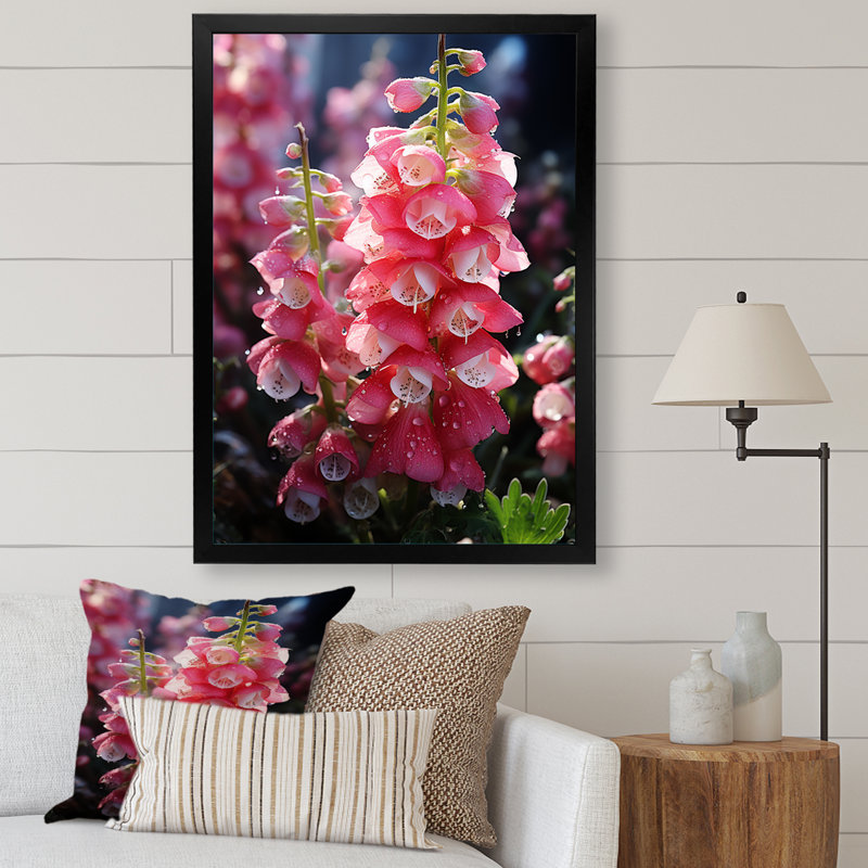 Lolmaugh Meadow Foxglove Fantasy II, Cadre photo noir, H 32 po x l 24 po x P 1 po