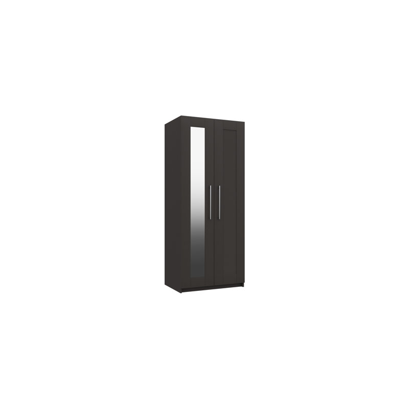Niemeyer 2 Door Manufactured Wood Wardrobe, Anthracite