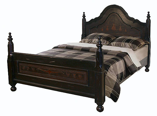 Spanish Upholstered Bed, Queen