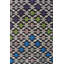 Tapis unique bleu / rose / cacao / beige de 4 pi 9 po x 8 pi Jijim