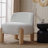 28" W Boucle Armless Accent Chair with Solid Wood Legs-1775446364
