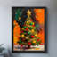«Black», peinture à l'huile rétro, art de sapin de Noël, art mural, impressions de style rétro-220523278