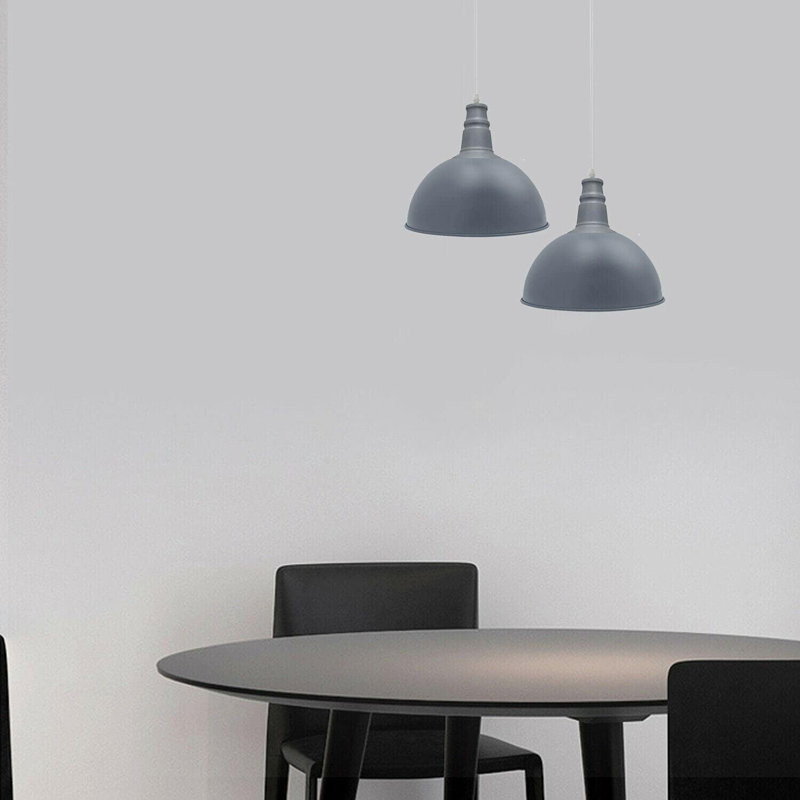 1 - Light Single Pendant, Grey
