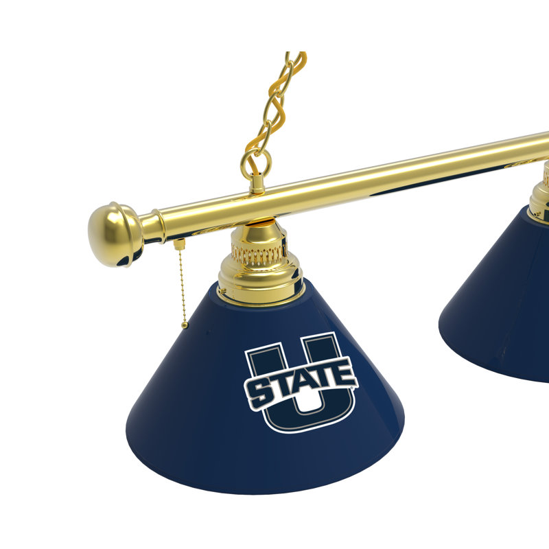 3 - Light Pool Table Lights Pendant, Brass, Utah State Aggies