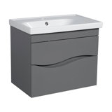 Huld 25.6'' Single Bathroom Vanity with Ceramic Top with Mirror
