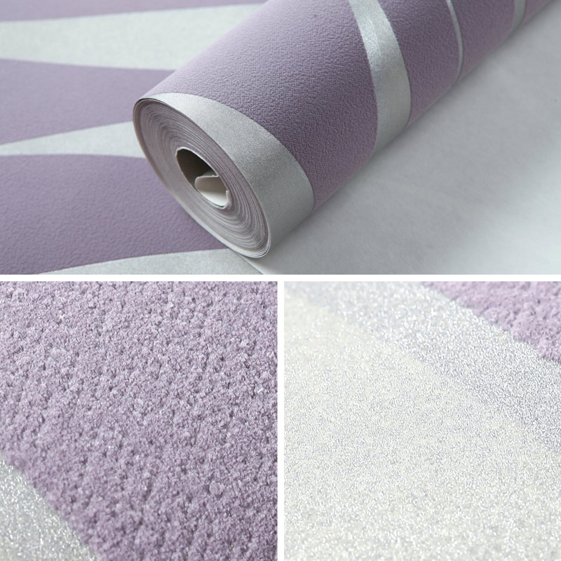 10m x 53cm Textured Matte Paste the Wall Wallpaper Roll, Violet