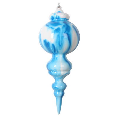 Vickerman Marble Finial Ornament 10'' Finial Ornament