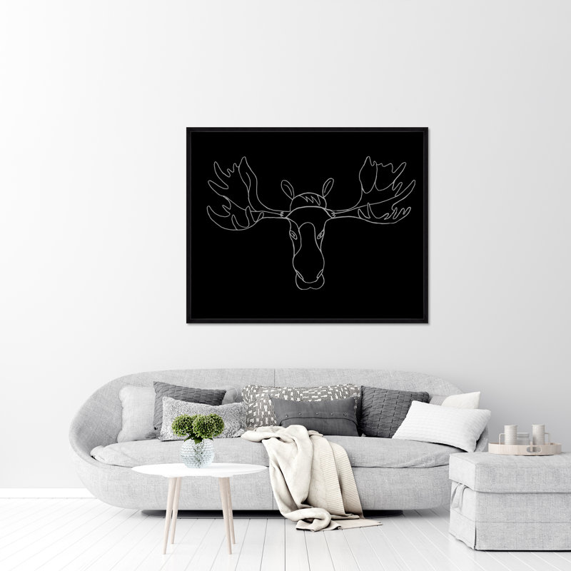 Silly Moose Print by Adam Mowery, 31.75" H x 39.75" W, Image Brush Gel