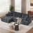 108" Chenille Compression Sectional Sofa with Chaise,Tufted Seat, No Assembly-444880967-444880988