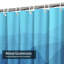 Rideau de douche bleu clair avec 12 crochets-120104447