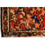Chemin de table antique en laine anglaise à motif abstrait coloré à la main 1 pi 10 po x 10 pi 10 po