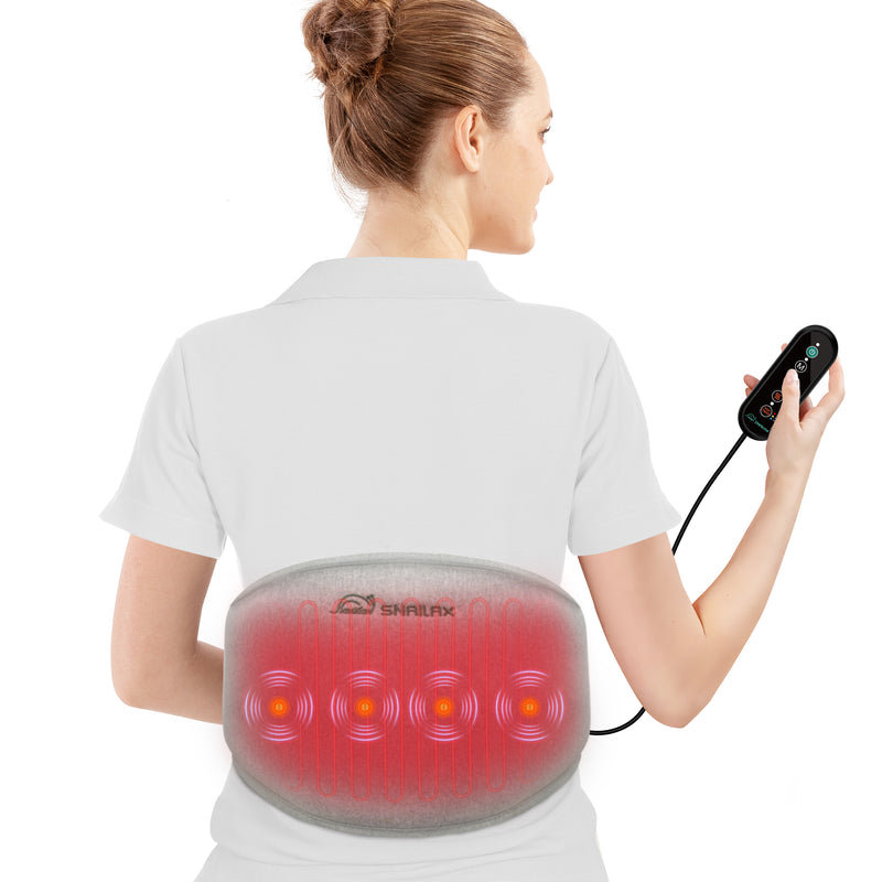 Coussin chauffant Snailax; Ceinture pour le ventre avec 3 modes de vibration et une sangle réglable