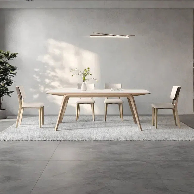 Rectangular Nordic dining table, 29.53"H x 55.12"L x 31.5"W