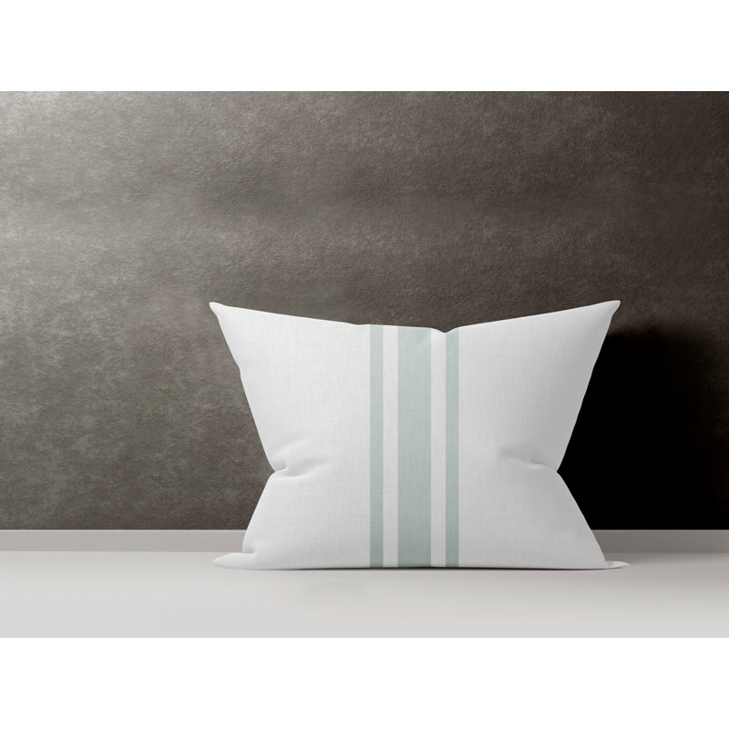 Cotton Reversible Throw Pillow, Emerald
