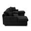 Canapé modulaire en U en forme de U pour le salon, canapé surdimensionné de 126 po avec console, porte-gobelet, USB, méridienne double, noir-117767611