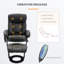 Fauteuil inclinable de massage en cuir polyuréthane avec repose-pieds 10 points