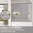 Nebula 60 In. W X 56 In. H Sliding Bath Tub Door In Semi Frameless With Clear Glass in Brushed Nickel-114594885