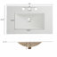 Meuble-lavabo 30 po avec lavabo en céramique et tiroirs pleine extension, meuble-lavabo autoportant avec glissières de tiroir à fermeture douce, conception cannelée, bleu-1570566488