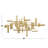 Metal 3D Stripes Geometric Gold Wall Decor