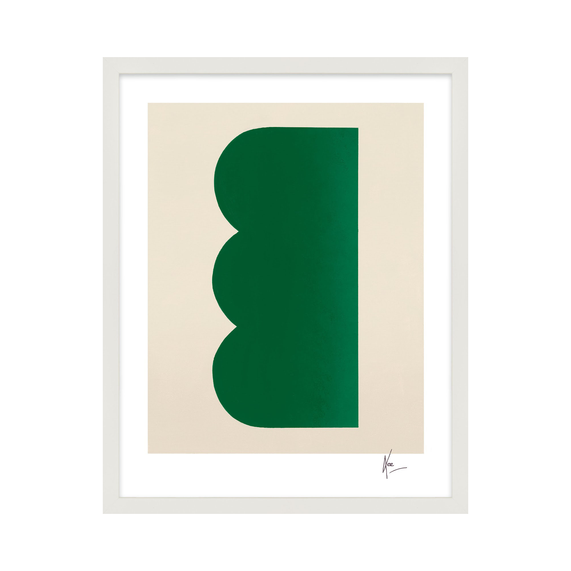 Keyhole 3 by Lee Lessem, 25" H x 20" W x 1.25" D, White Framed