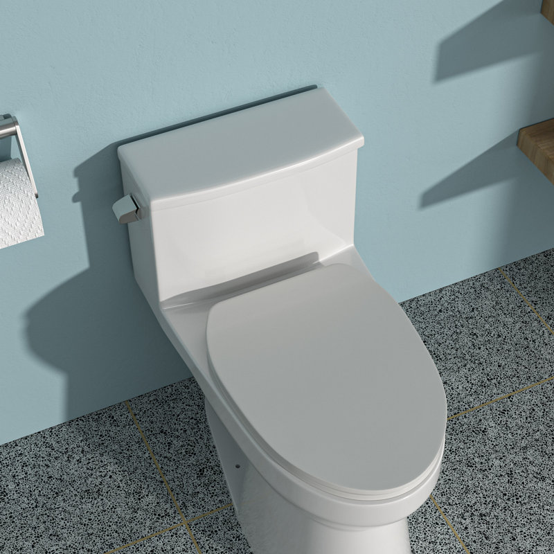 Toilette monobloc en céramique à une chasse avec siège cloisonné