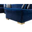 Canapé modulaire en velours bleu marine Lorena-92113161