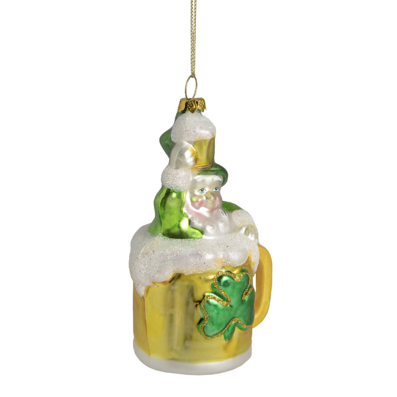 Ornement de Noël en verre 5 po