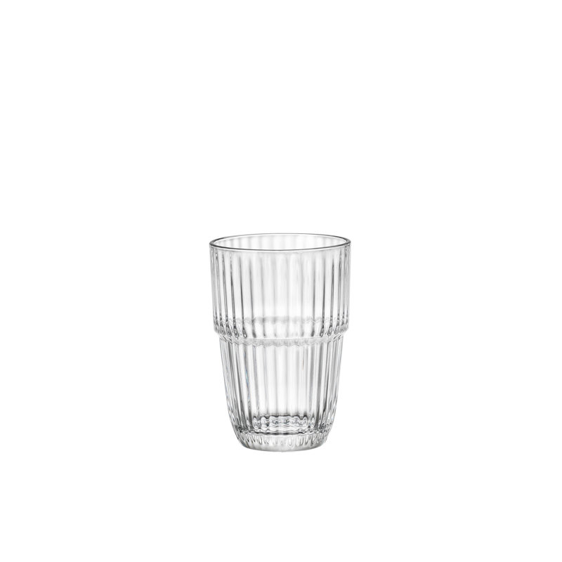 Barshine 12.8 oz. Long Drink Stackable Drinking Glasses
