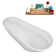 67" Streamline Soaking Freestanding Tub and Tray With Internal Drain